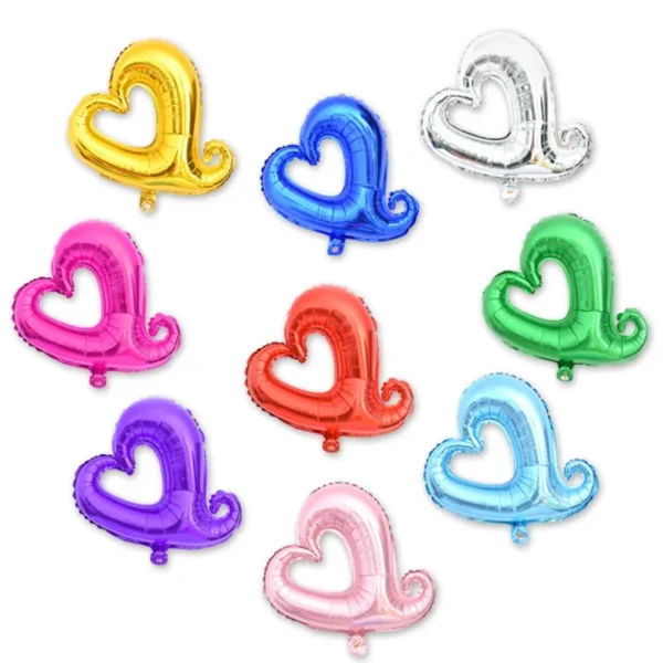 Bóng nhôm tim rỗng cách điệu size 18inch trang trí phòng cưới