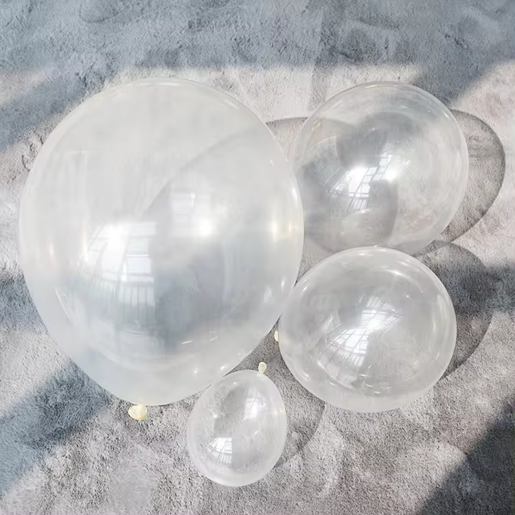 Bong bóng trắng trong suốt size 24inch túi 50 quả