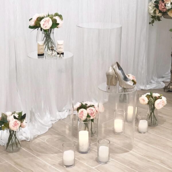 Bộ trụ đôn nhựa trong suốt (set 3 trụ)